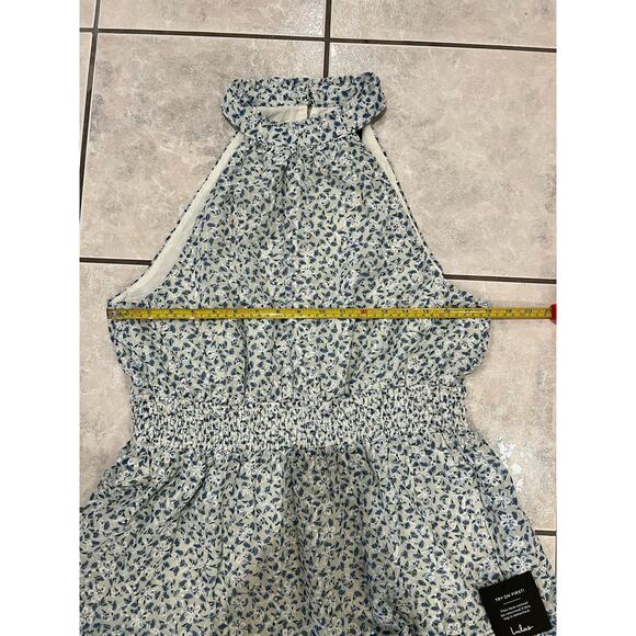 001 Lulus Sweet Like Me NWT Mint Floral Sleeveless Mock Neck Mini Size XL Dress - Picture 5 of 9